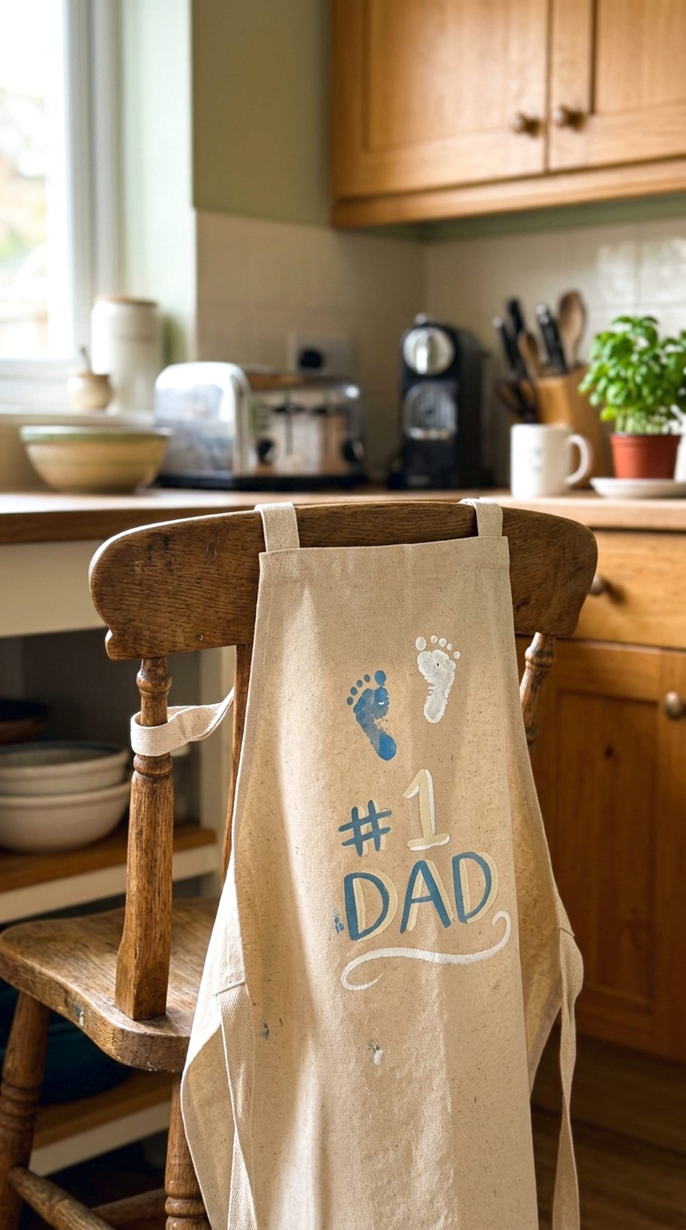 Baby Footprint Apron Art