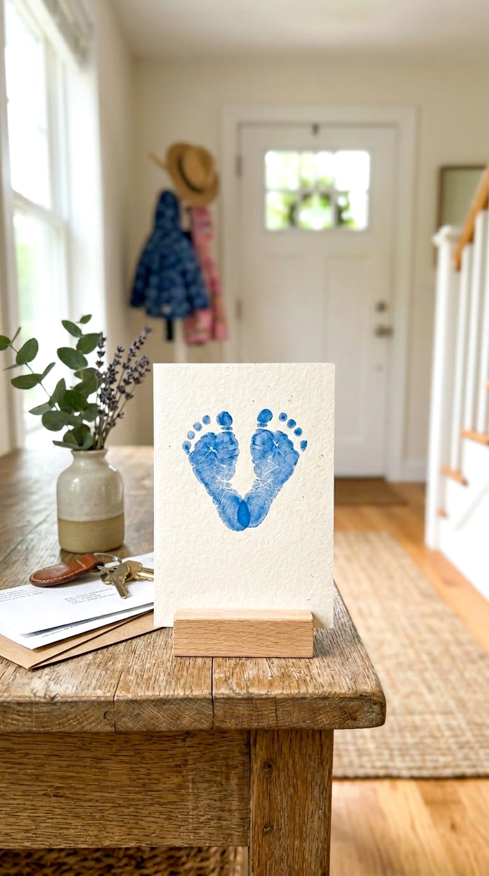 Baby Footprint Card Holder