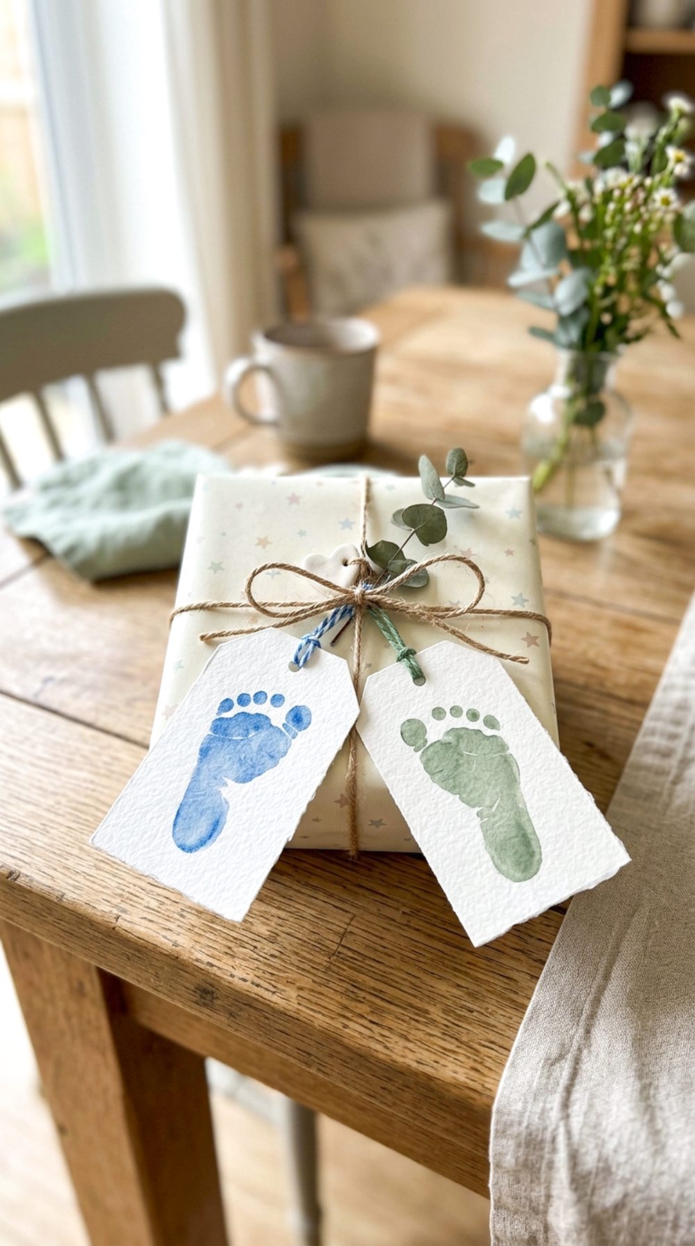Baby Footprint Tie-on Gift Tags