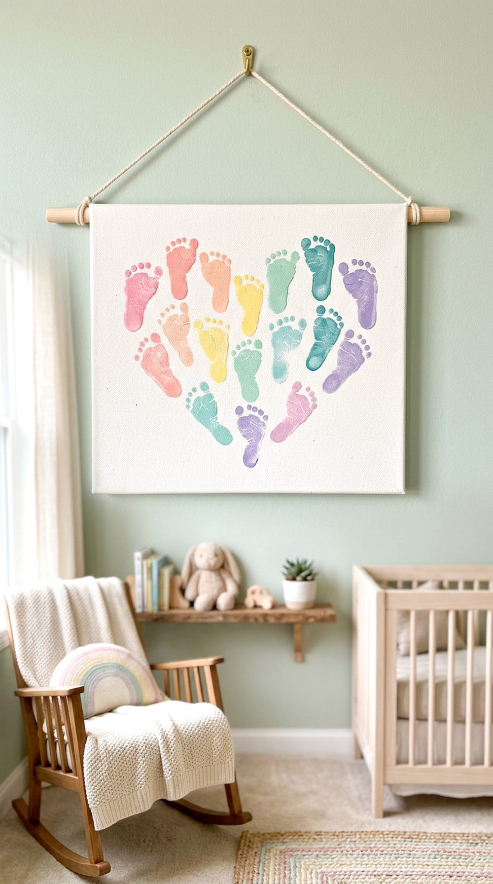 Baby Footprint Wall Hanging