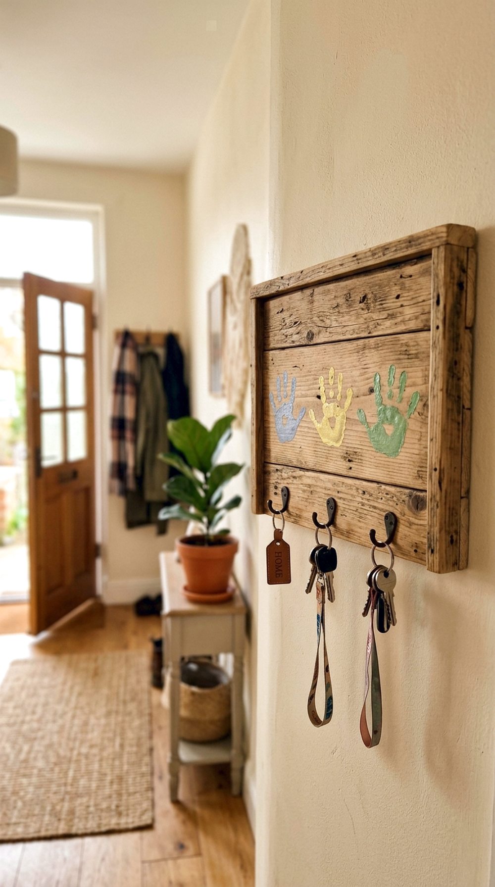 Baby Handprint Key Holder