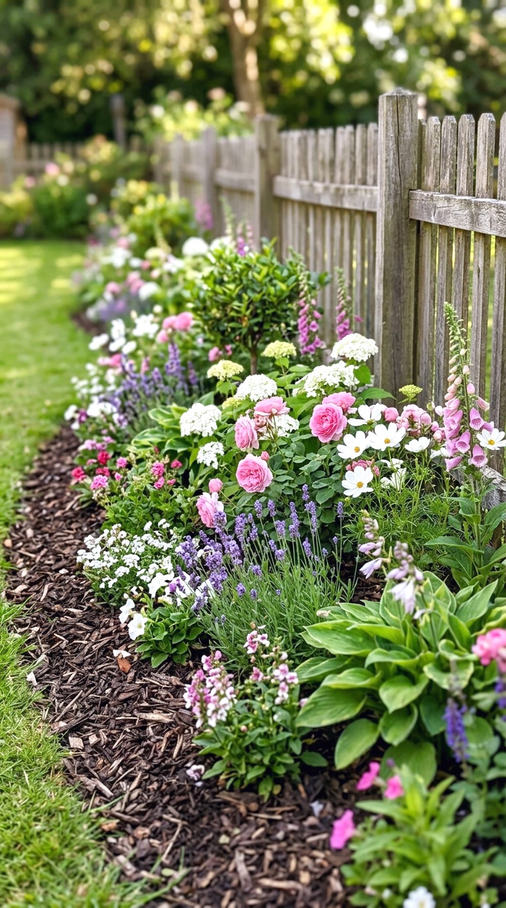 Backyard Flower Border