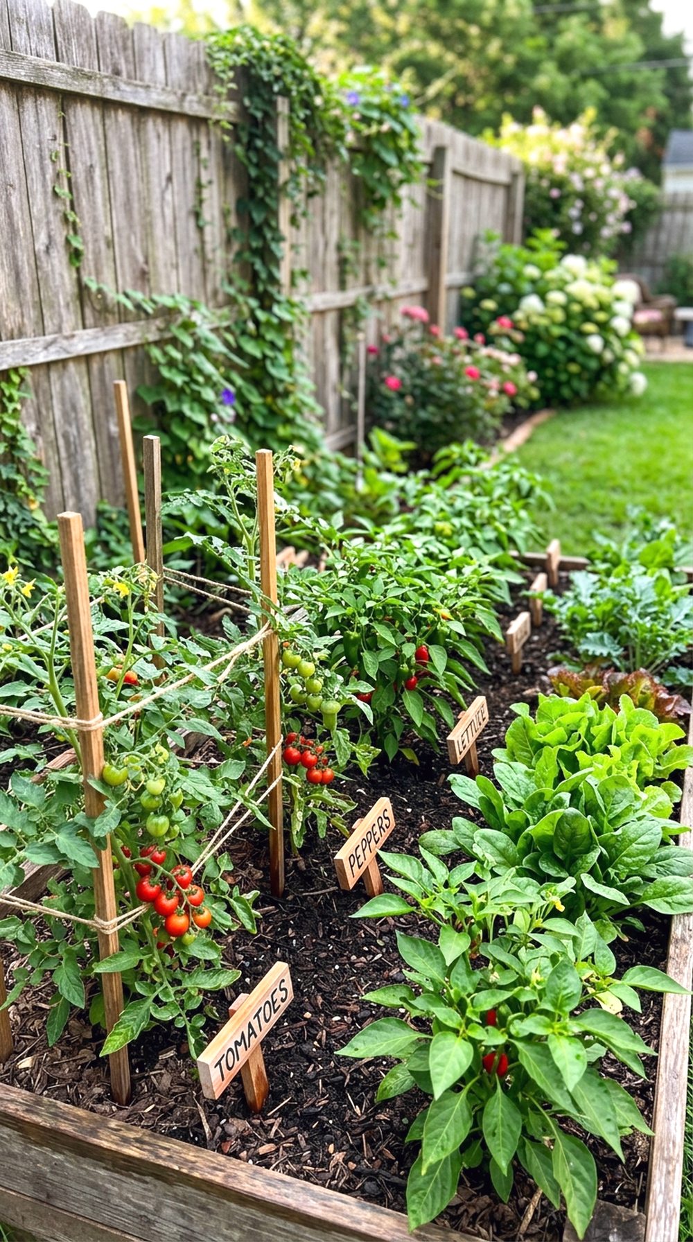 Backyard Vegetable Garden Corner