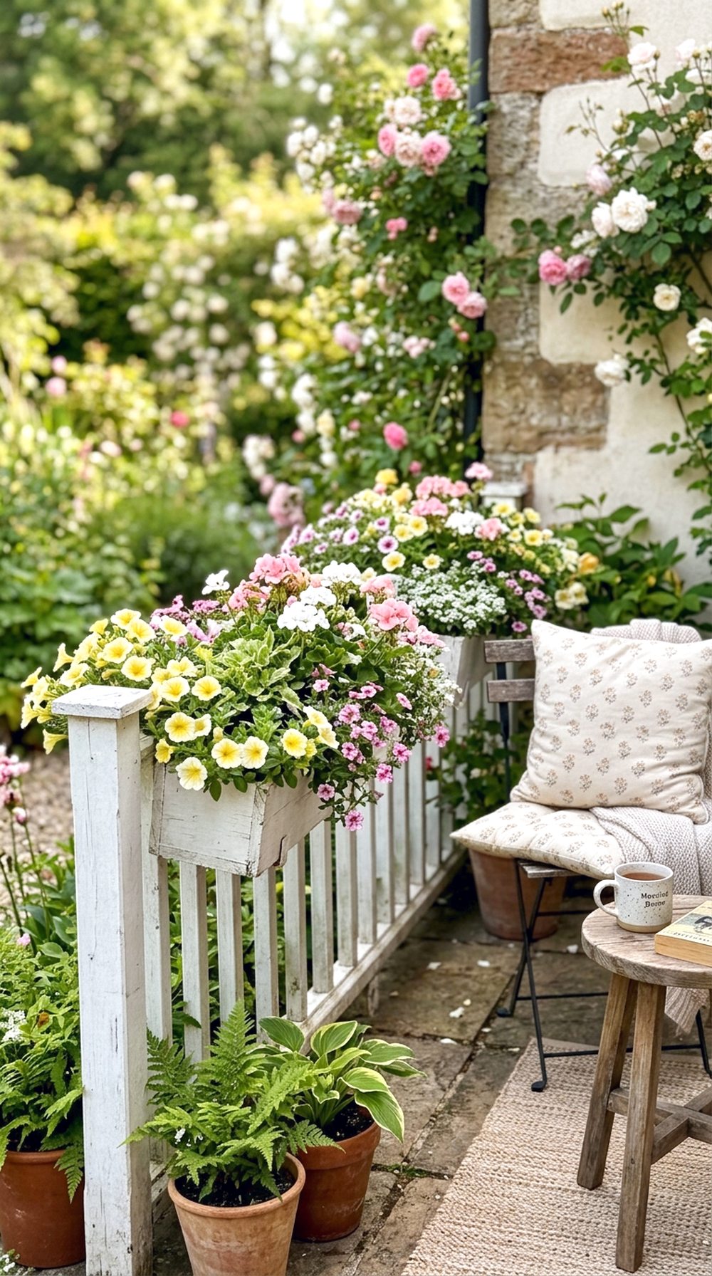 Balcony-Style Patio Flower Rail