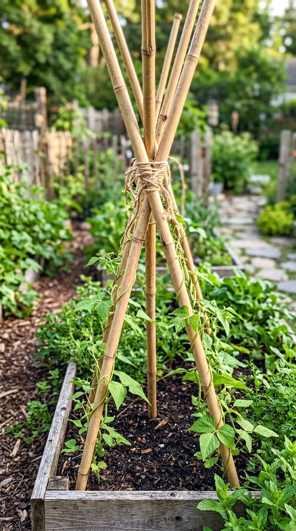Bamboo Teepee Trellis