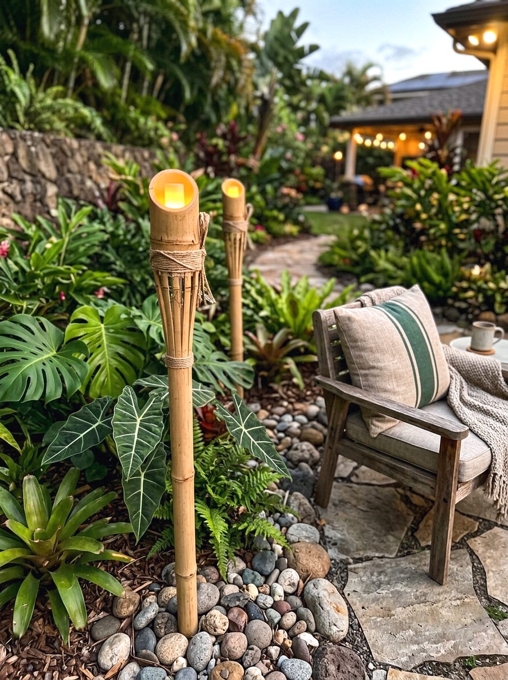 Bamboo Torch Style Lights