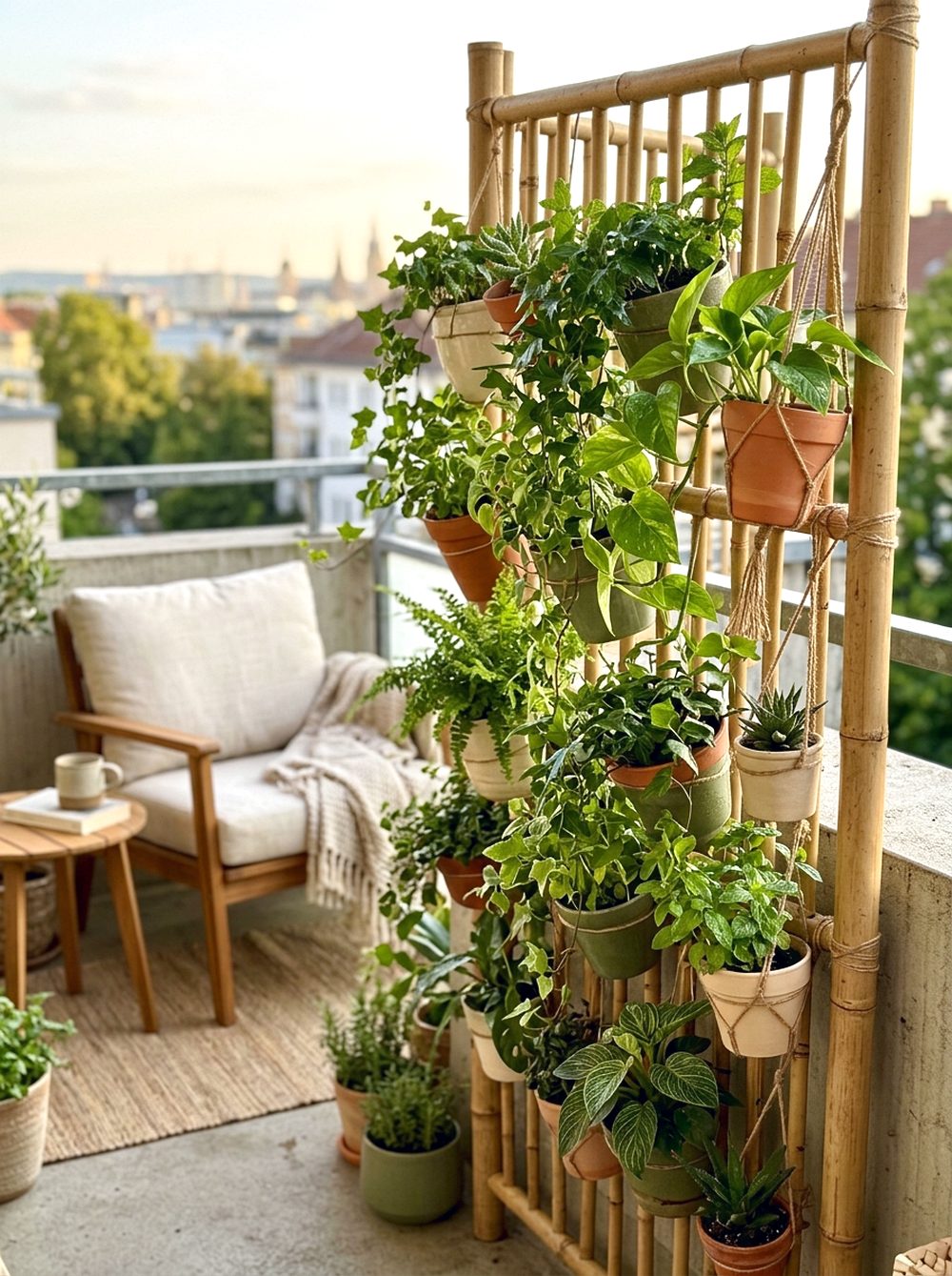 Bamboo Vertical Plant Screen