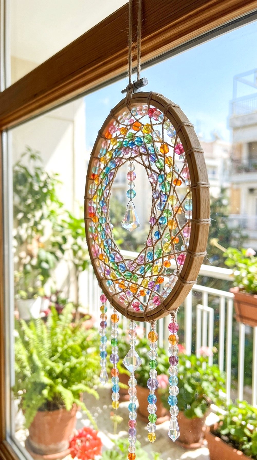 Beaded Sun Catcher Hoop