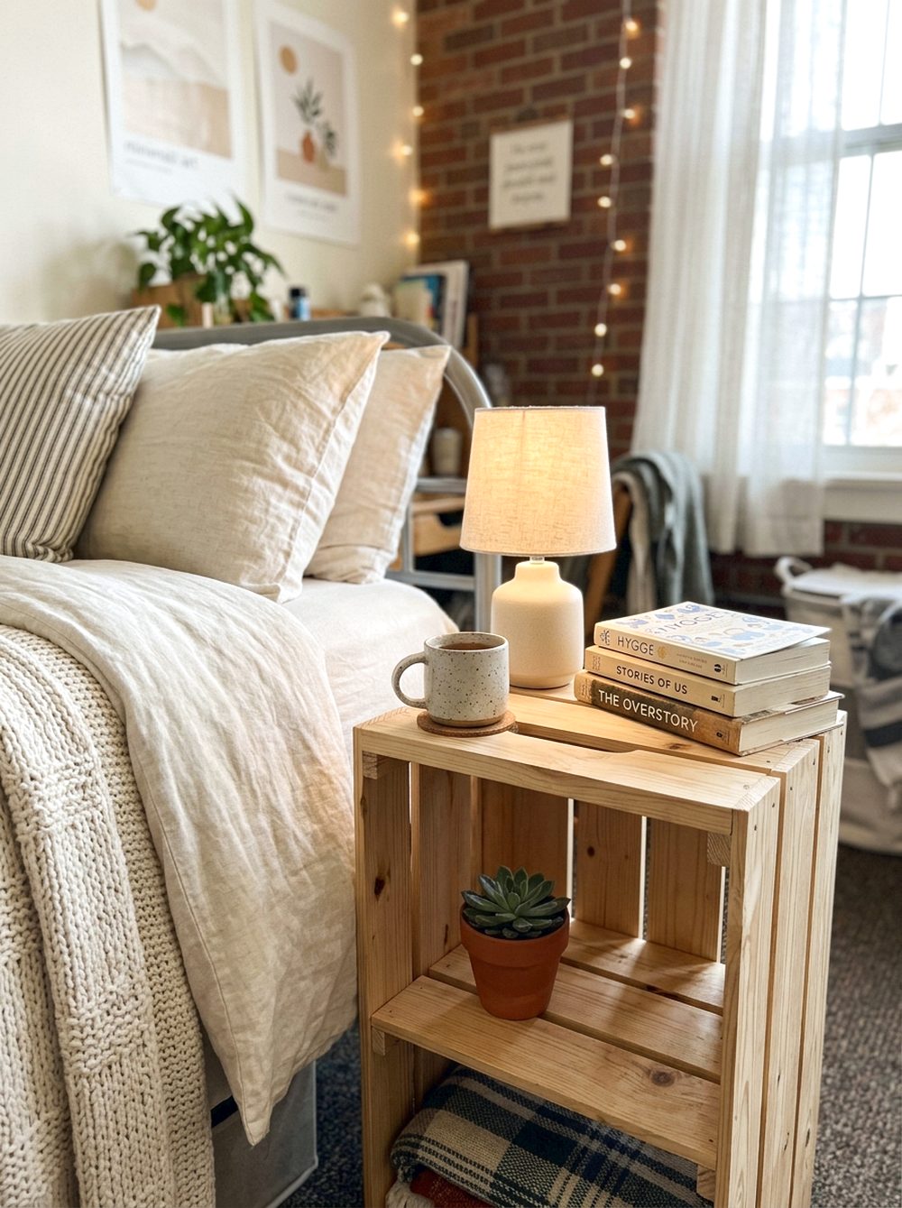 Bedside Crate Nightstand