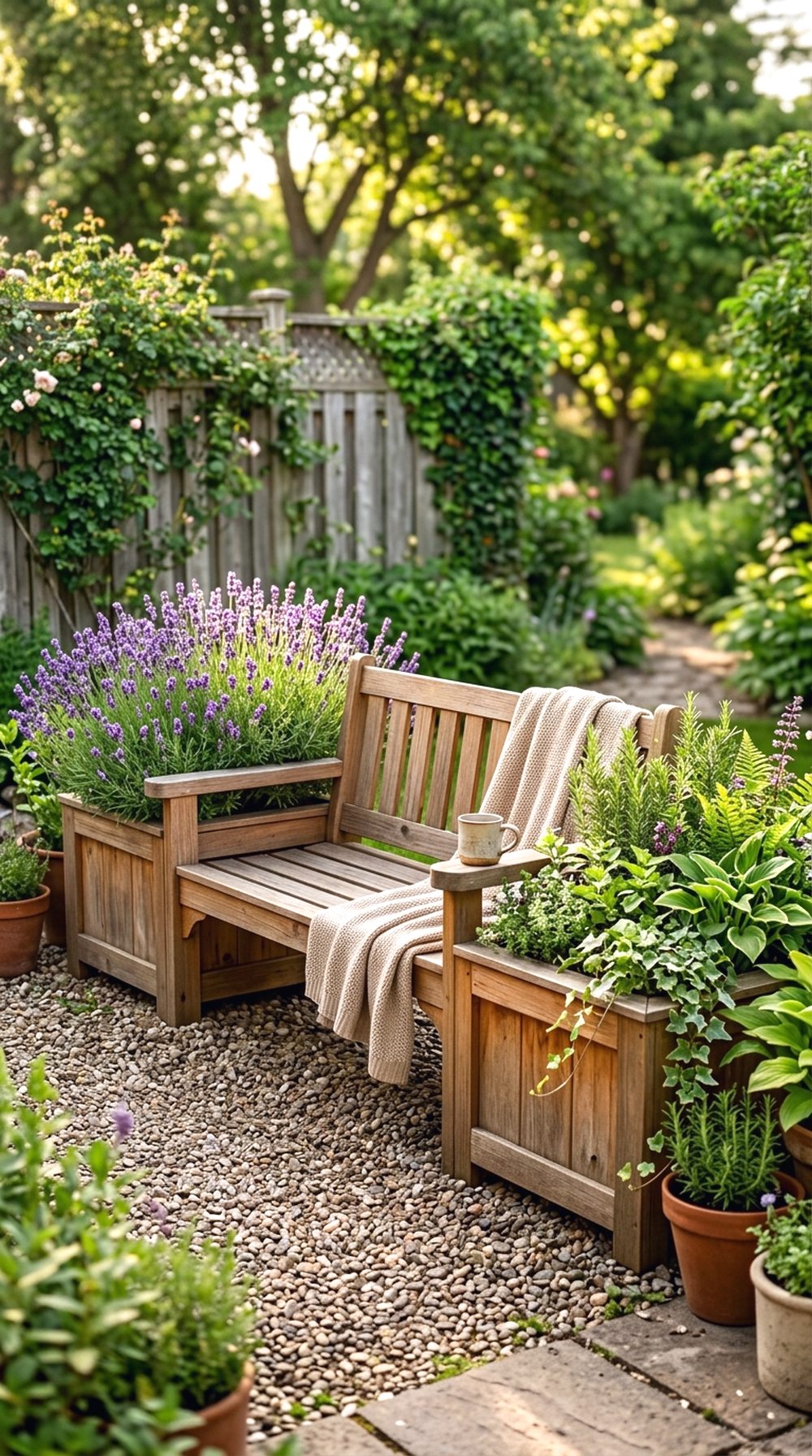 Bench Planter Box Combo