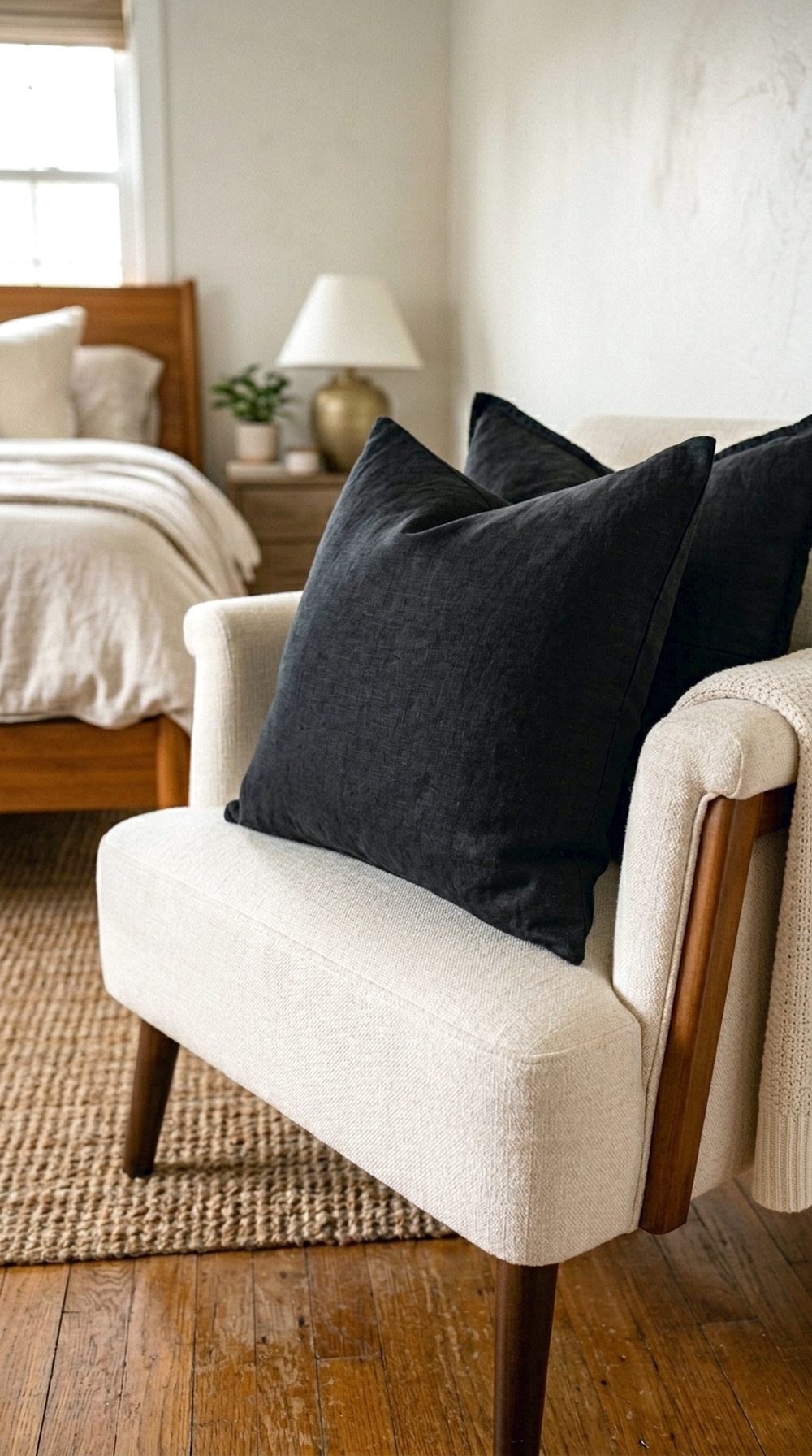 Black Fabric Pillow Covers