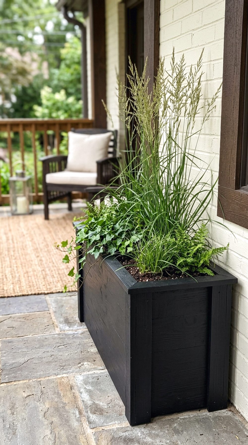Black Modern Planter Box