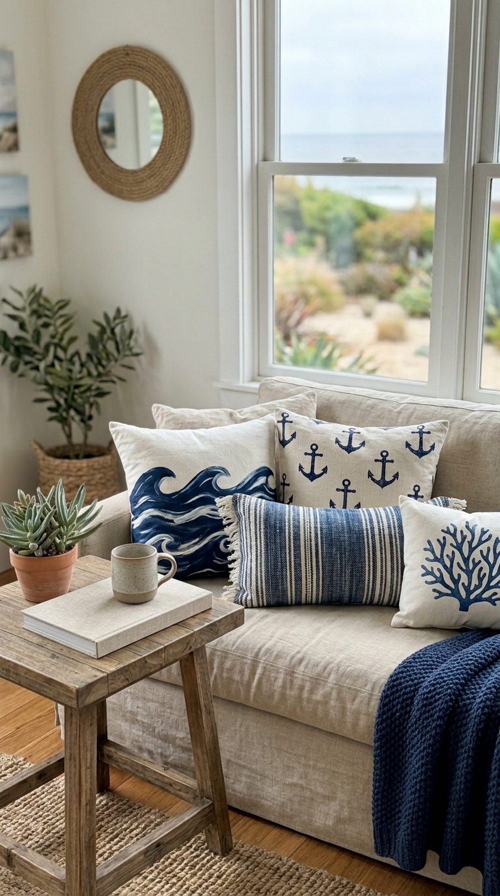 Blue and White Throw Pillows