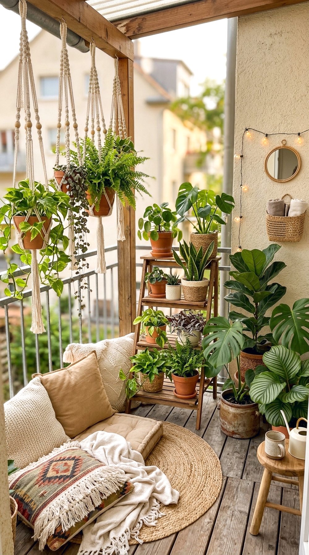 Boho Balcony Plant Nook