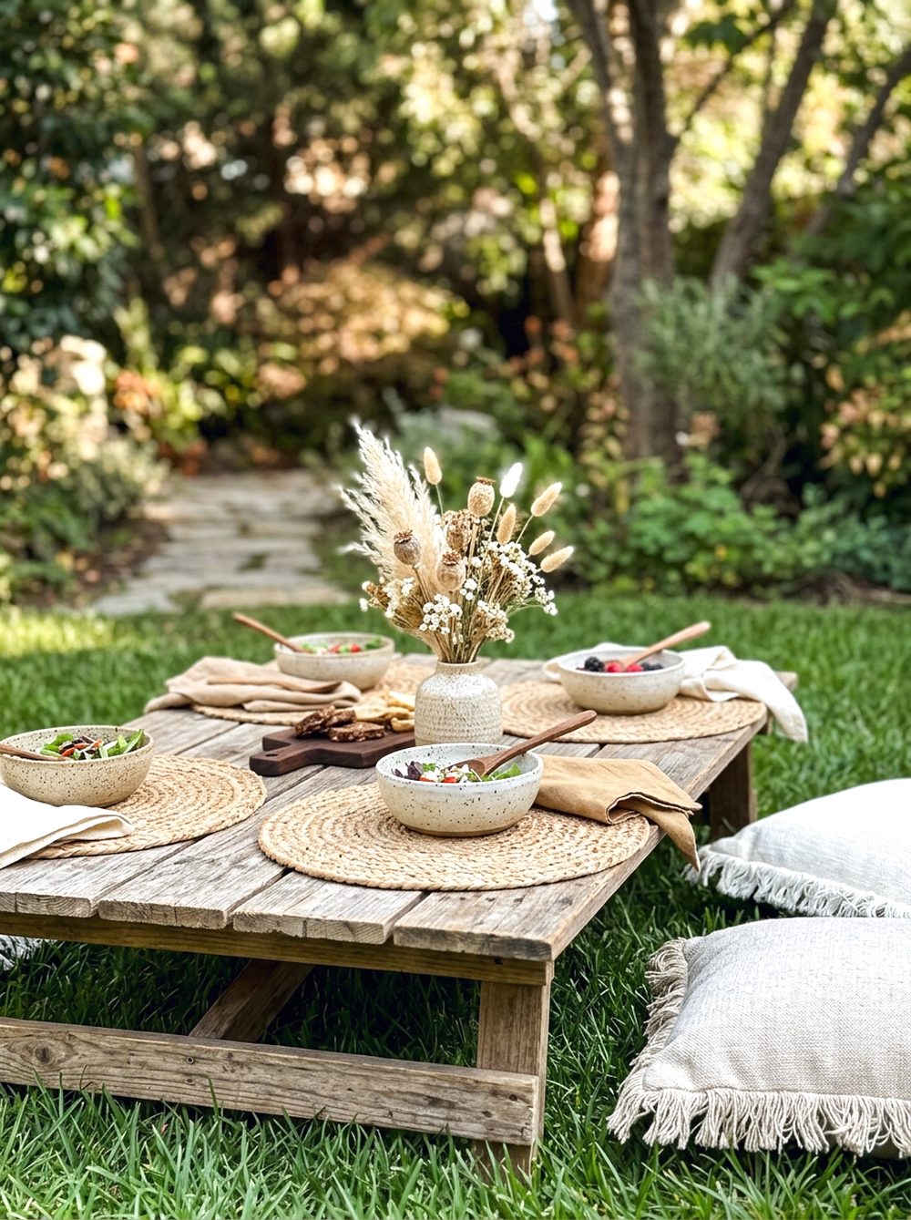 Boho Garden Picnic Table