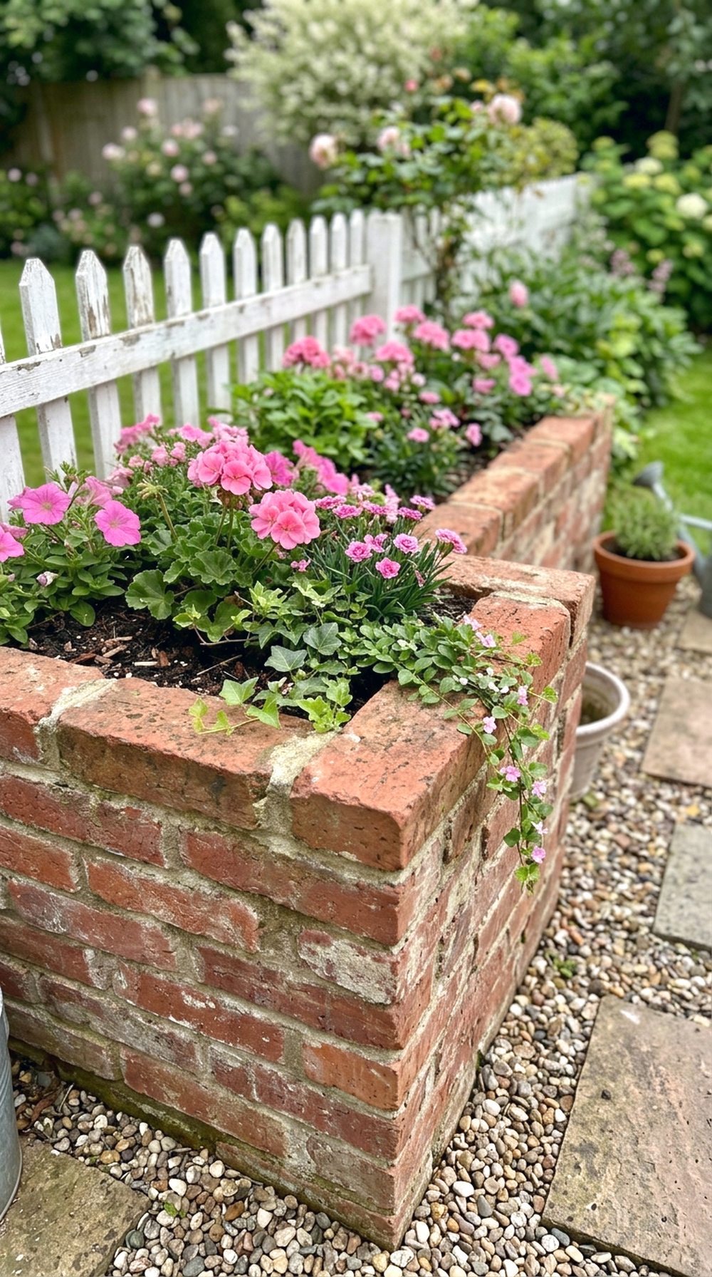 Brick Corner Flower Bed