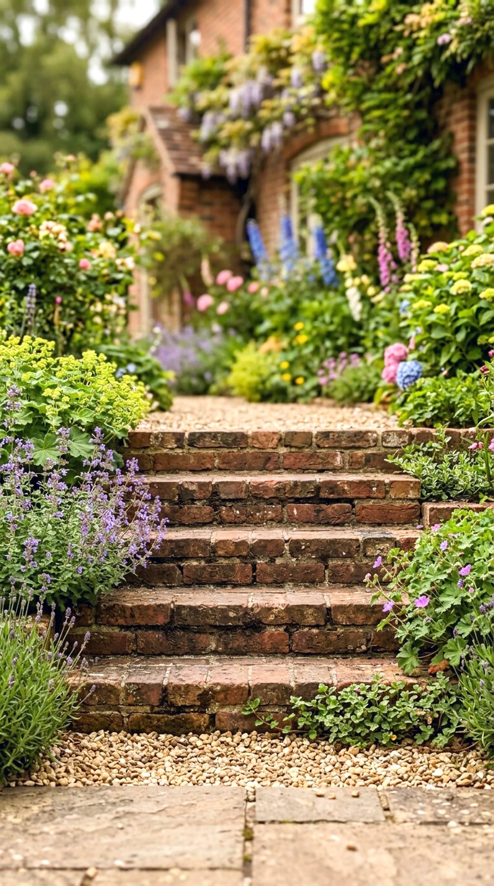 Brick Garden Steps