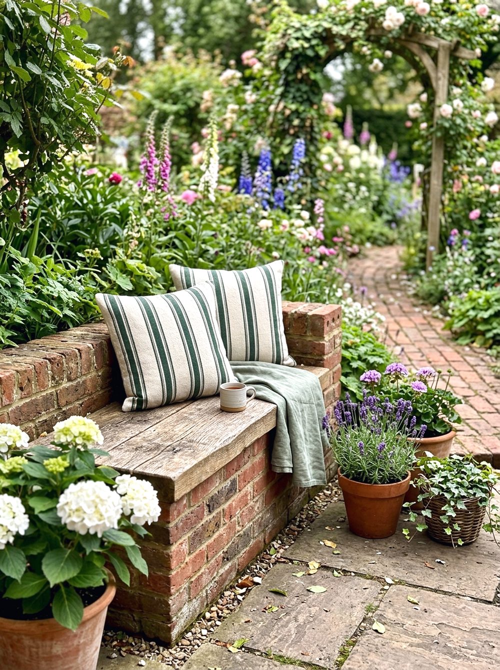 Brick Patio Bench