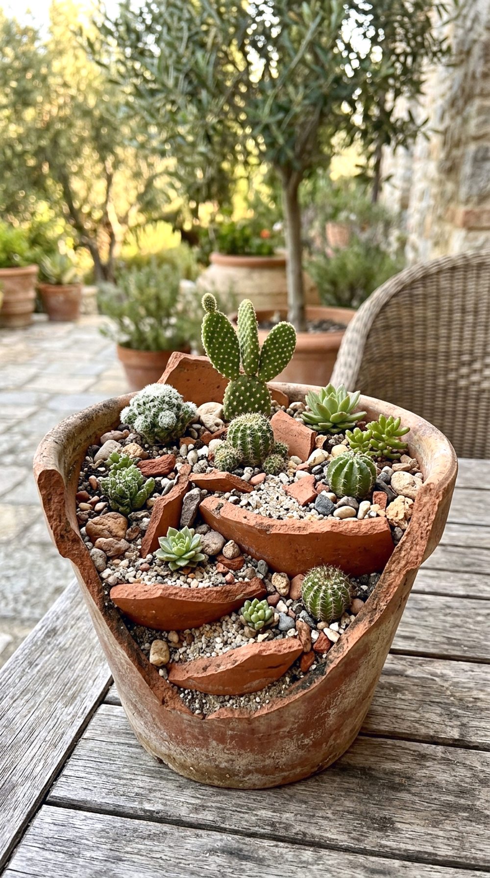 Broken Pot Cactus Garden