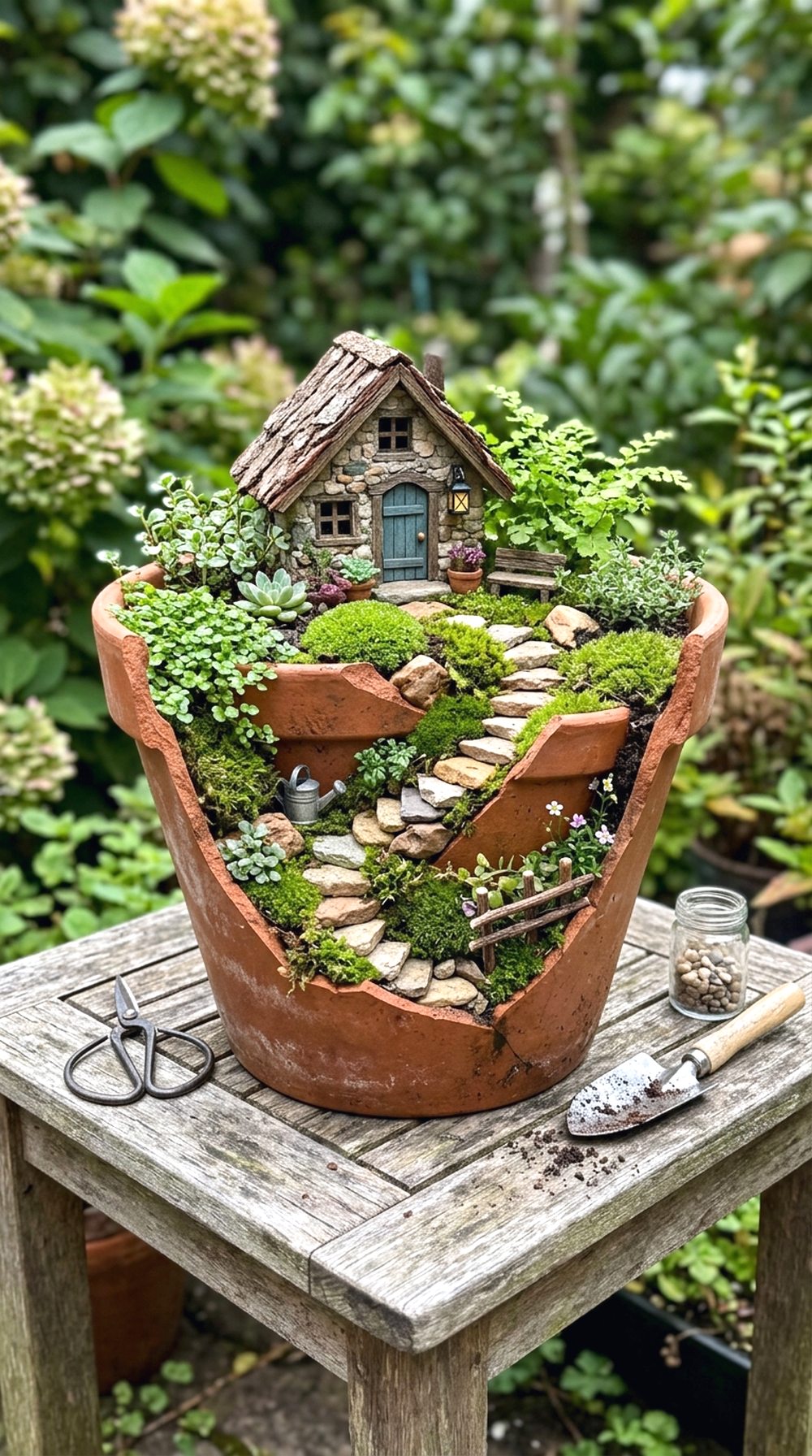 Broken Pot Fairy Garden