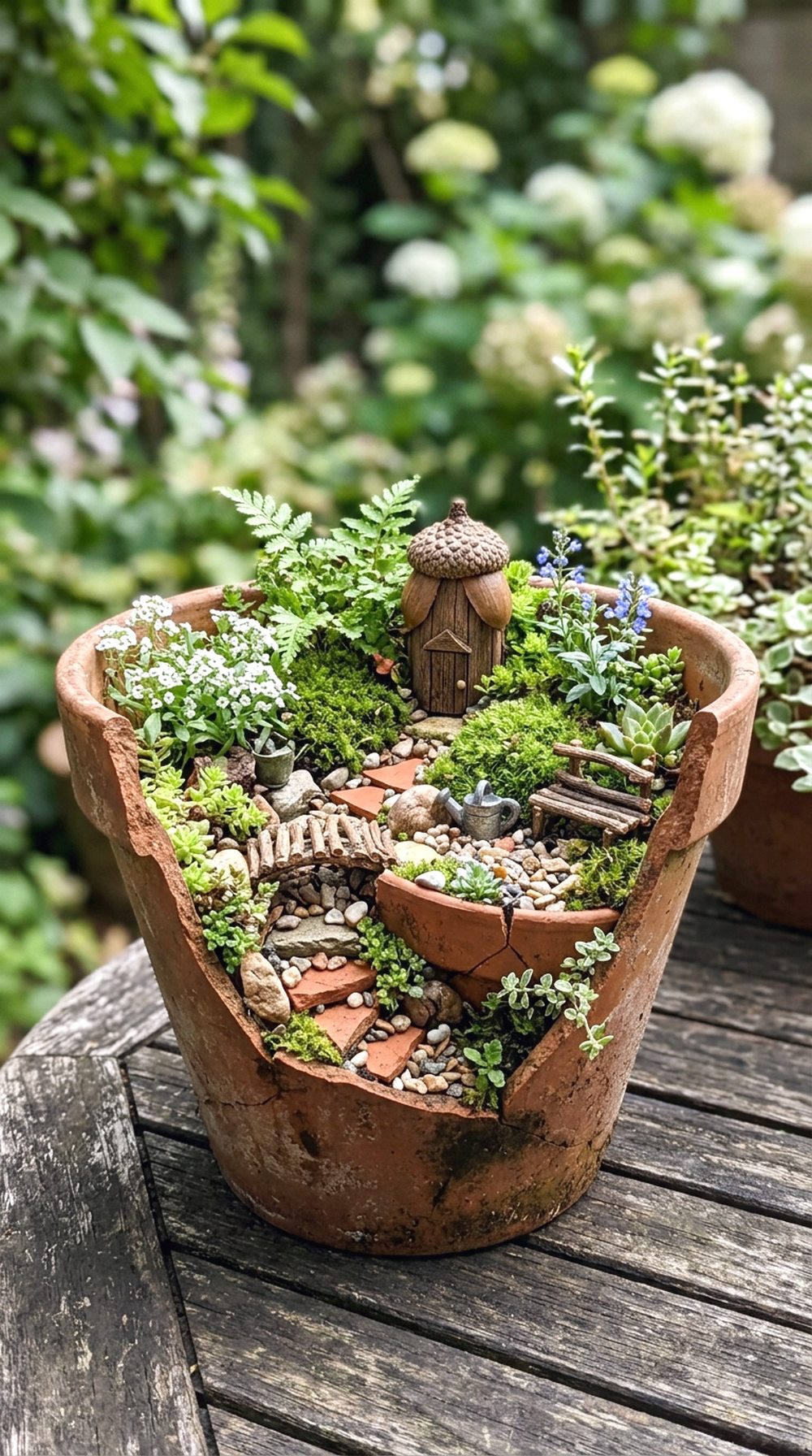 Broken Pot Fairy Garden
