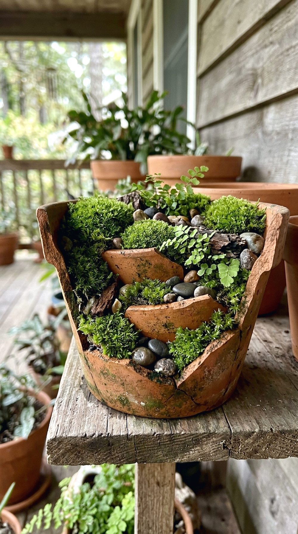 Broken Pot Moss Garden
