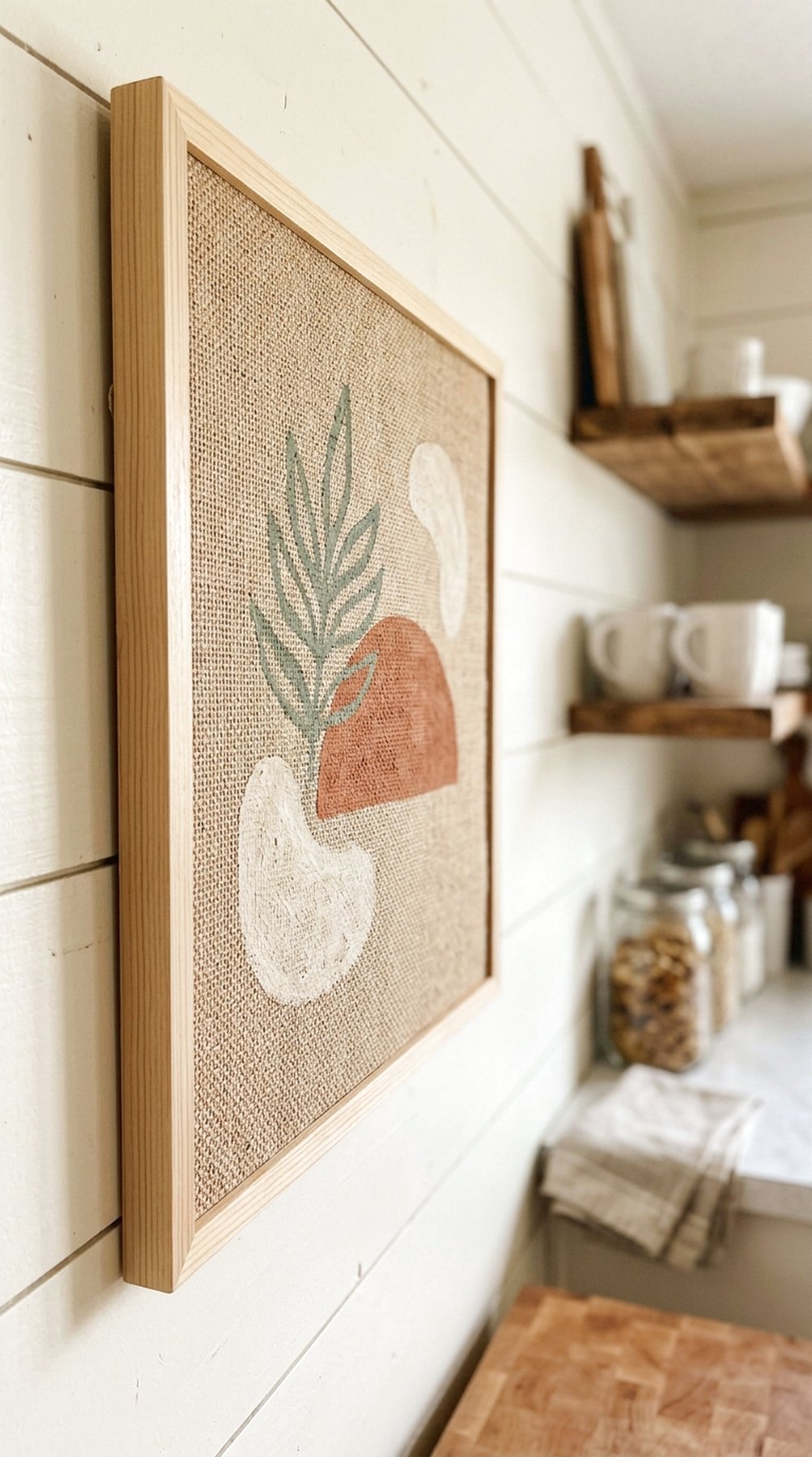 Burlap Textured Art