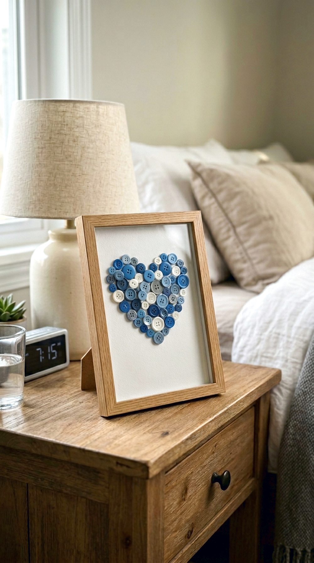 Button Heart Frame