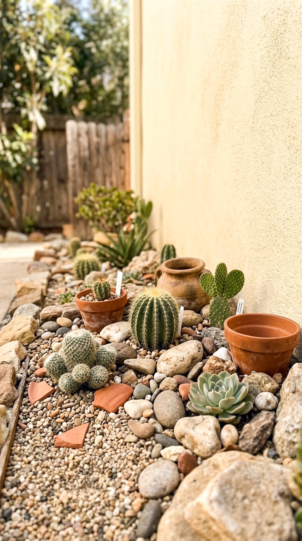 Cactus Rock Garden Bed