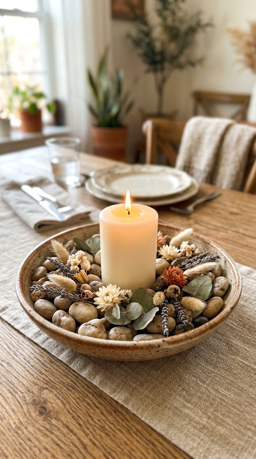 Candle Bowl Centerpiece