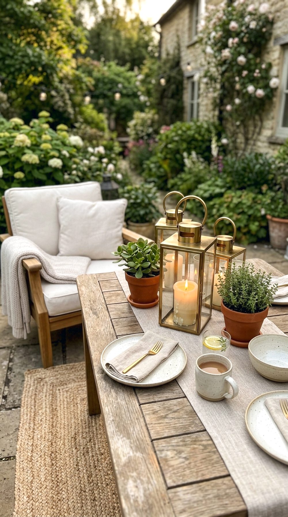 Candle Lantern Garden Table