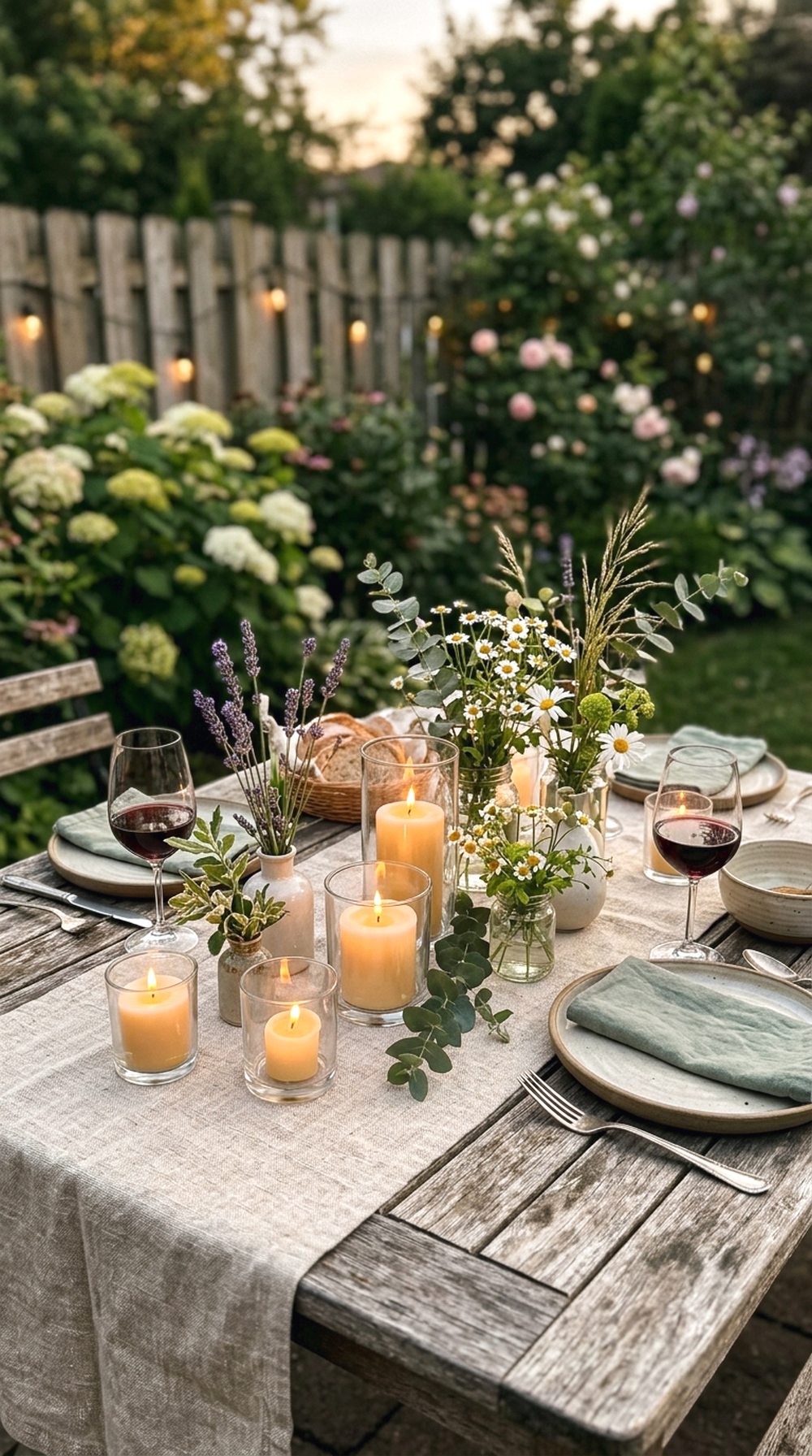 Candlelit Garden Table