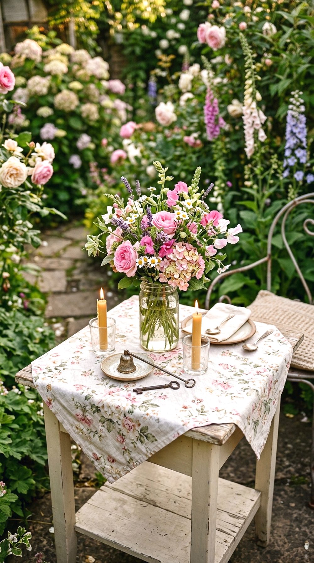 Candlelit Garden Table