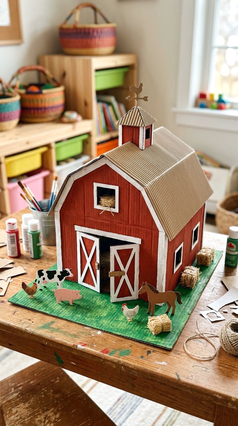 Cardboard Barn Craft