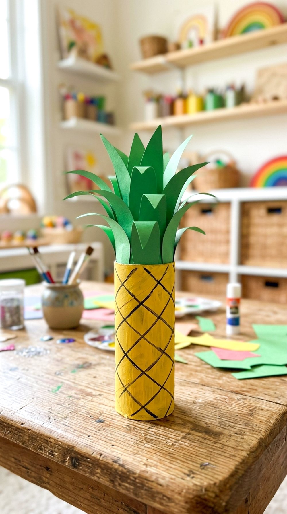 Cardboard Tube Pineapple