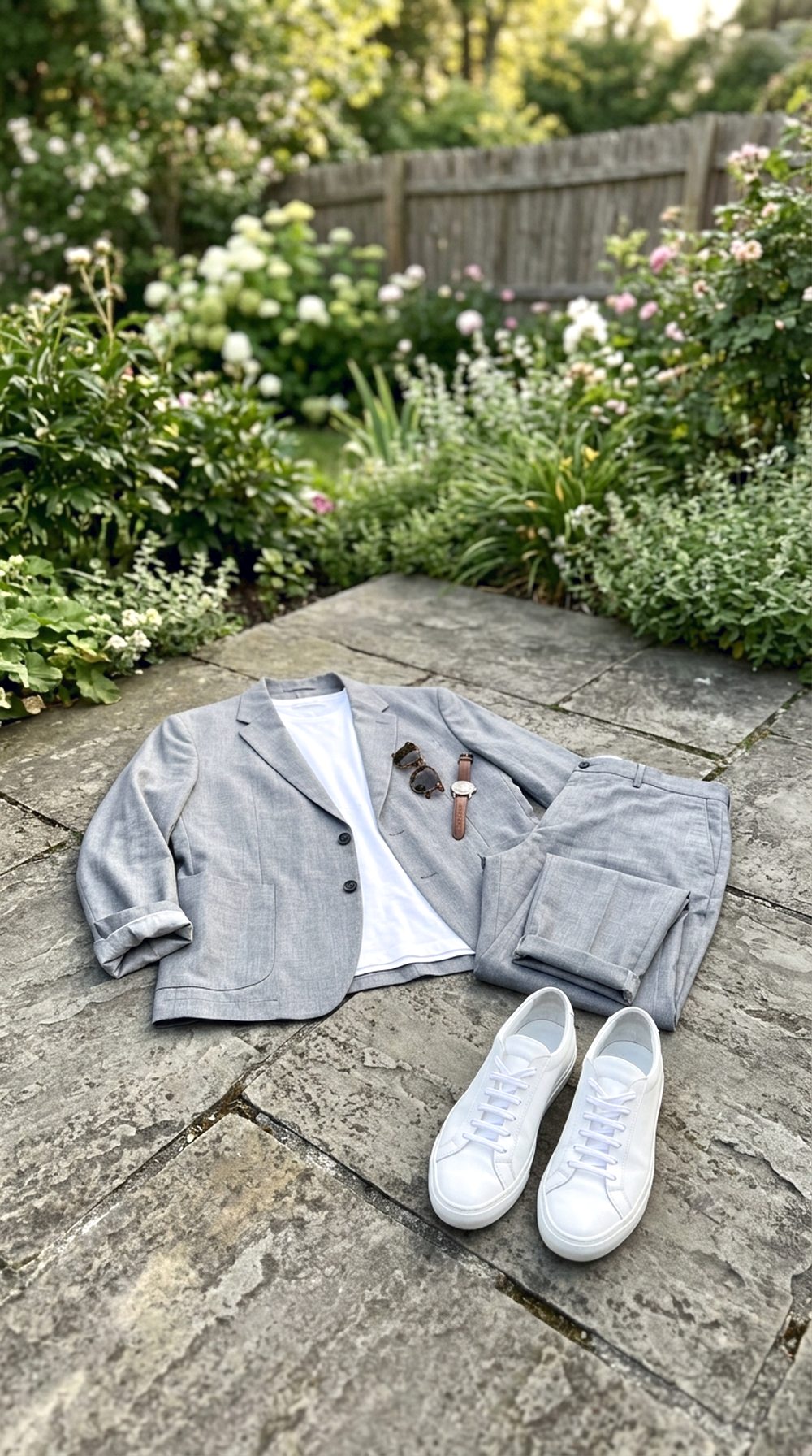 Casual Suit With Sneakers