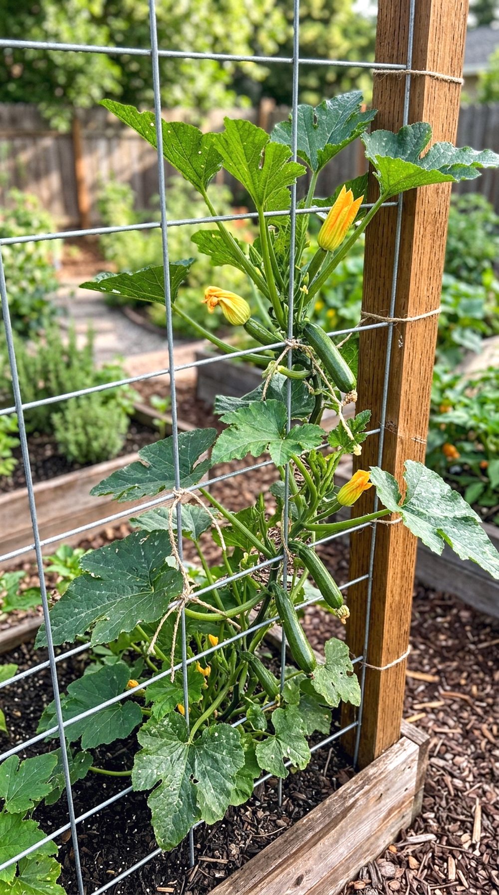 Cattle Panel Zucchini Trellis
