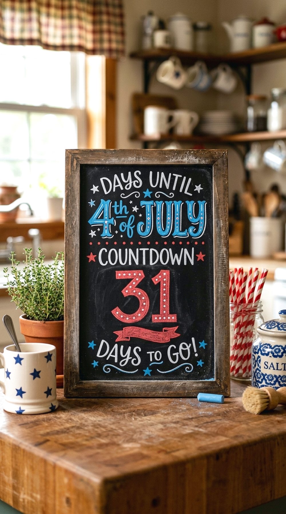 Chalkboard Countdown Sign