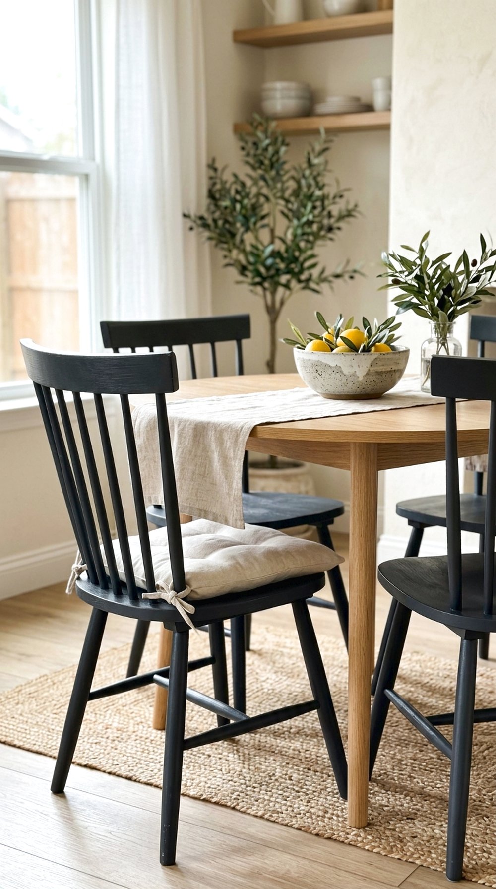 Charcoal Painted Dining Chairs