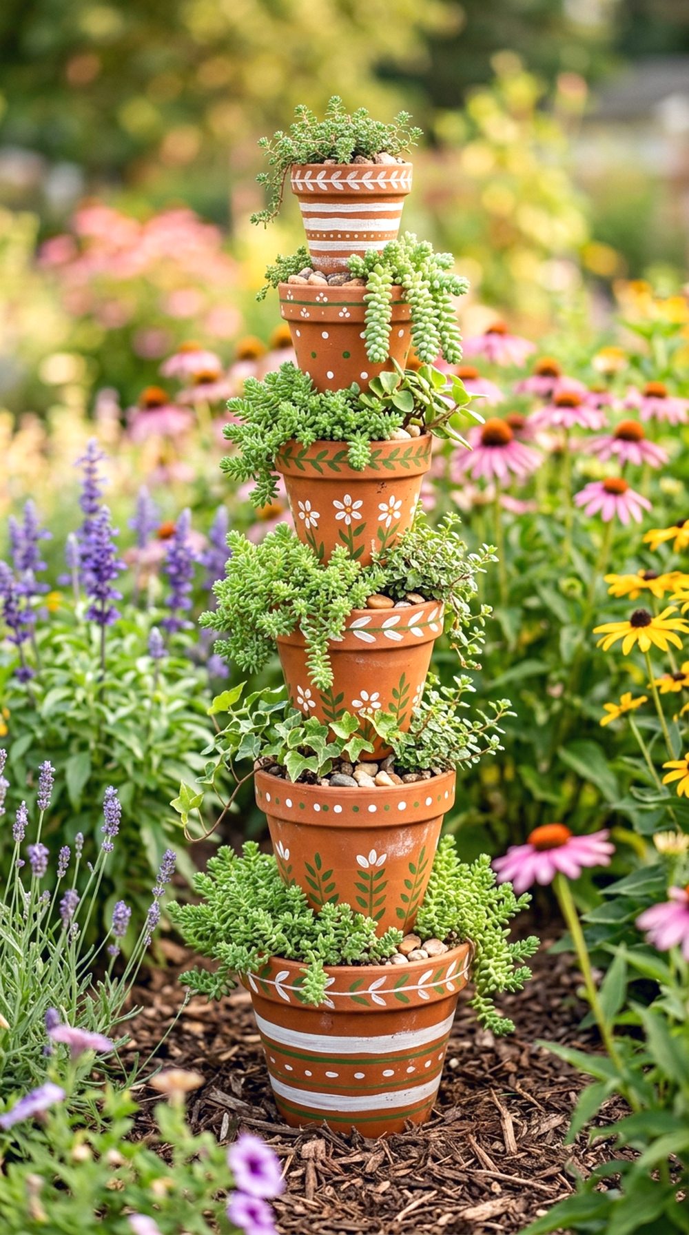 Clay Pot Garden Totem