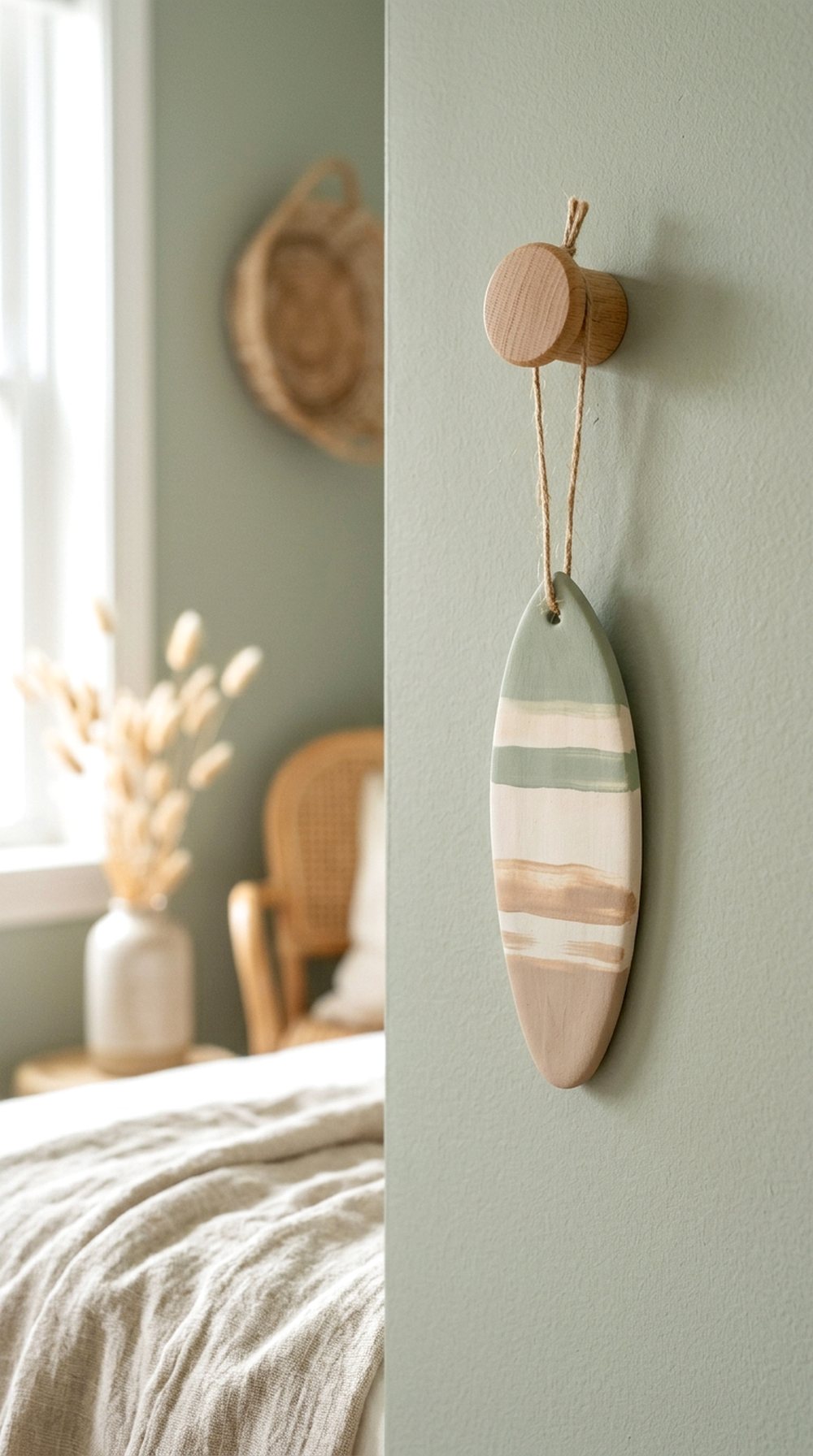 Clay Surfboard Ornament