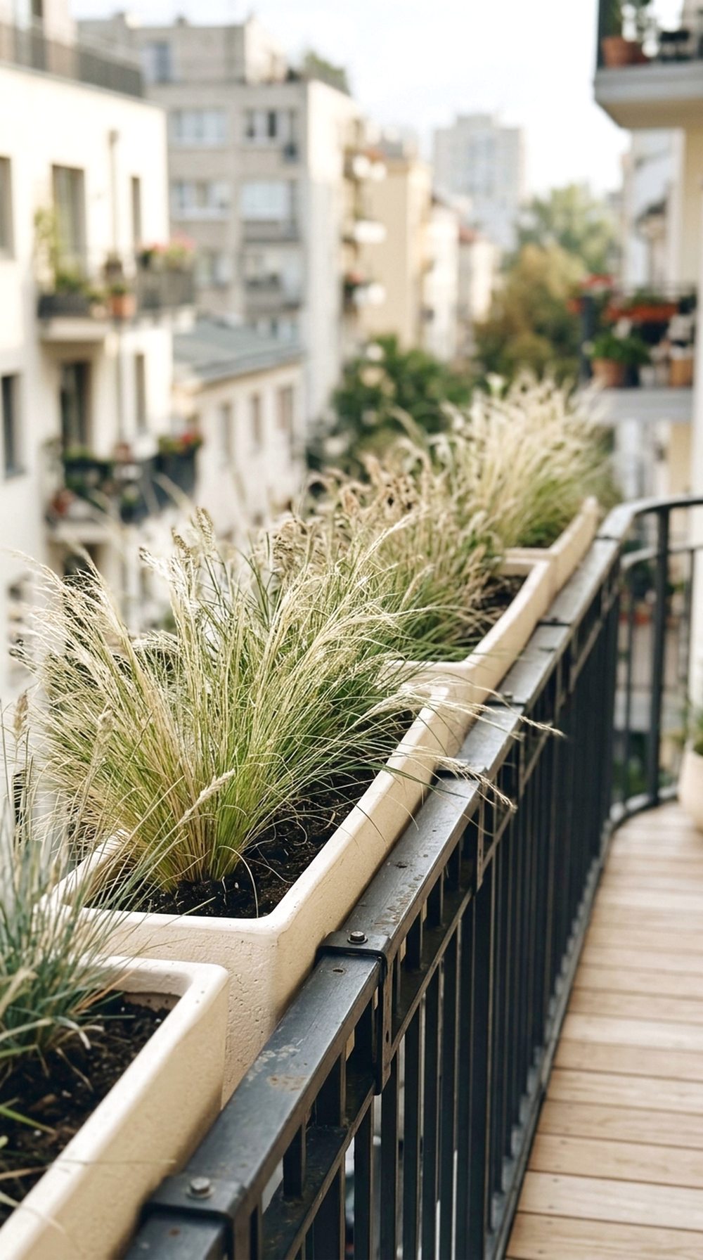 Clean Balcony Planter Rail