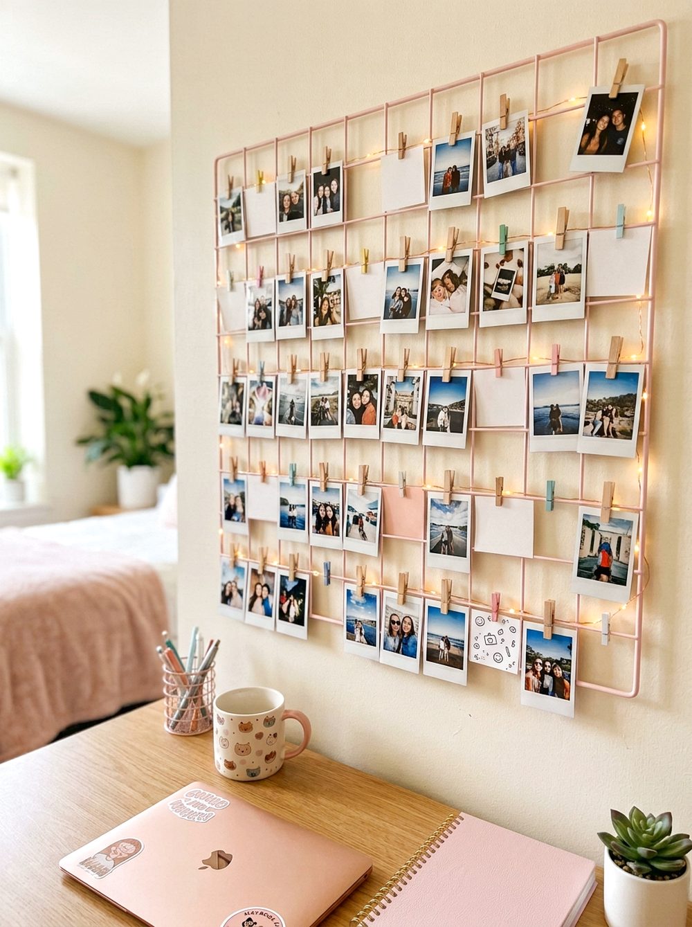 Clip-On Photo Grid Wall