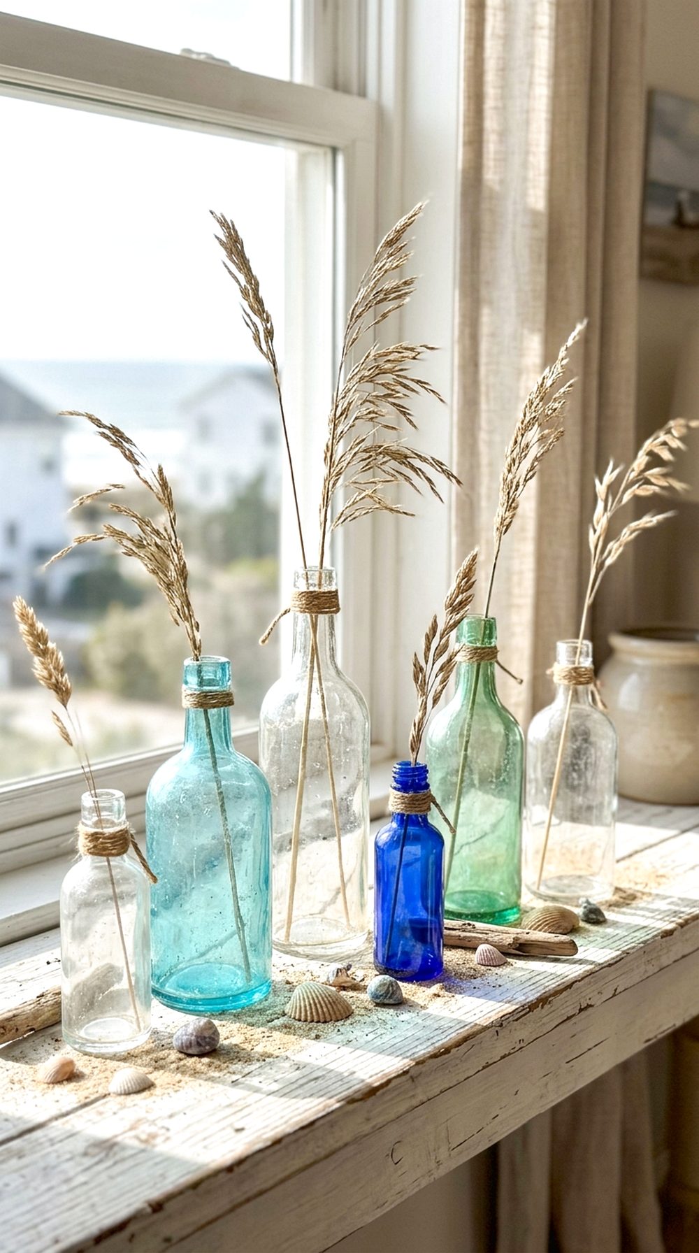 Coastal Glass Bottle Display