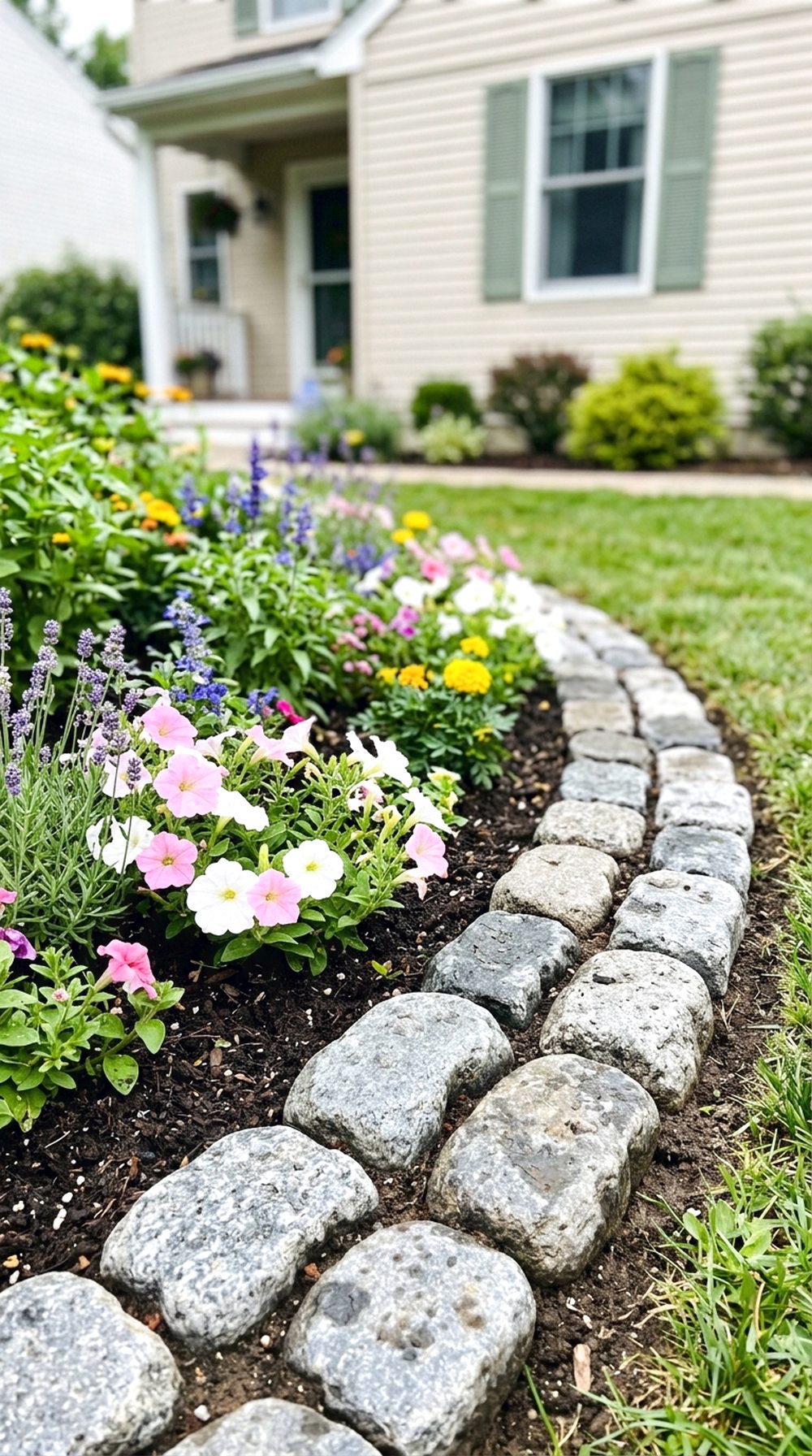 Cobblestone Garden Border
