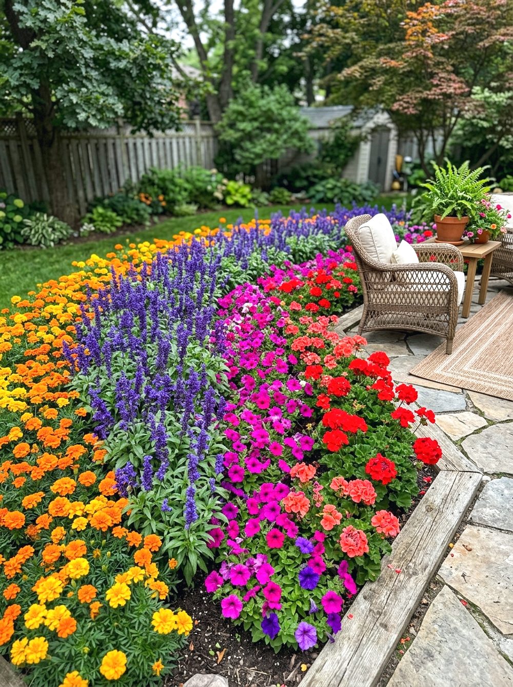 Color Block Flower Beds