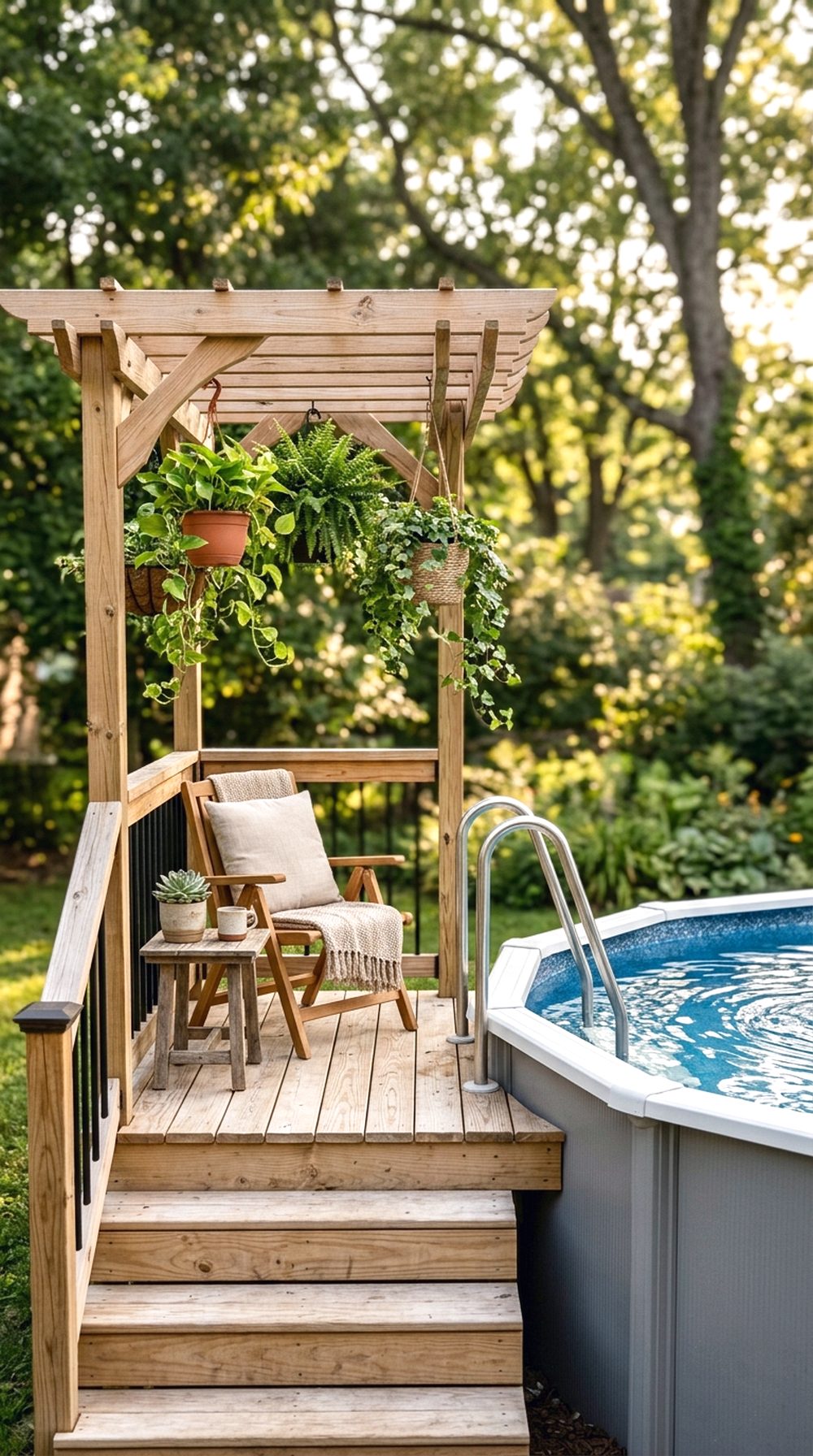 Compact Deck With Pergola