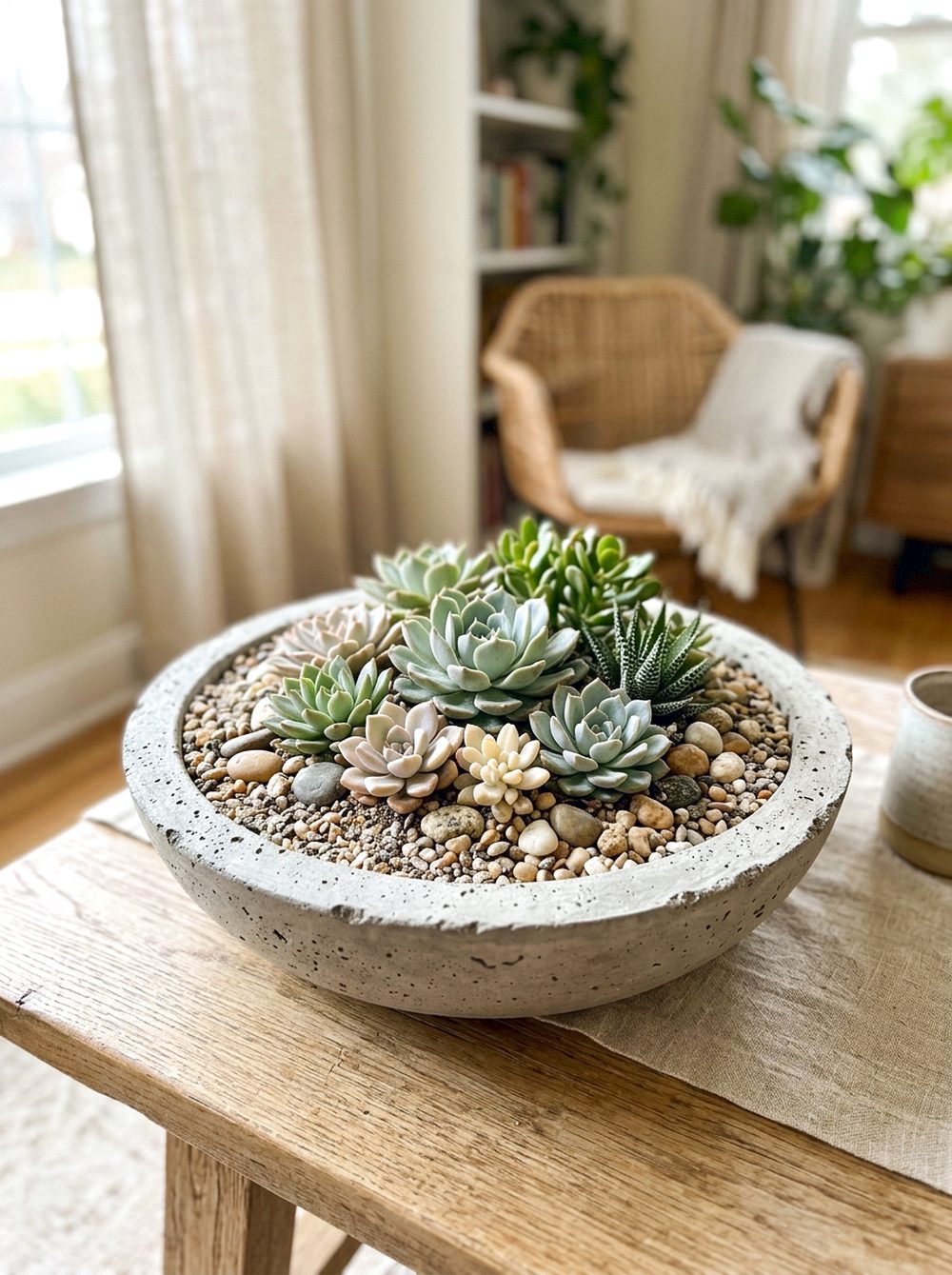 Concrete Bowl Planter