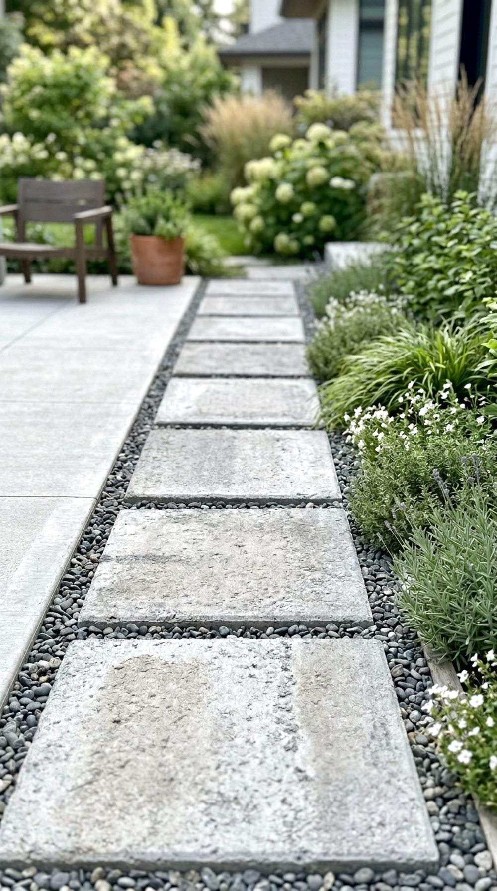 Concrete Paver Garden Path