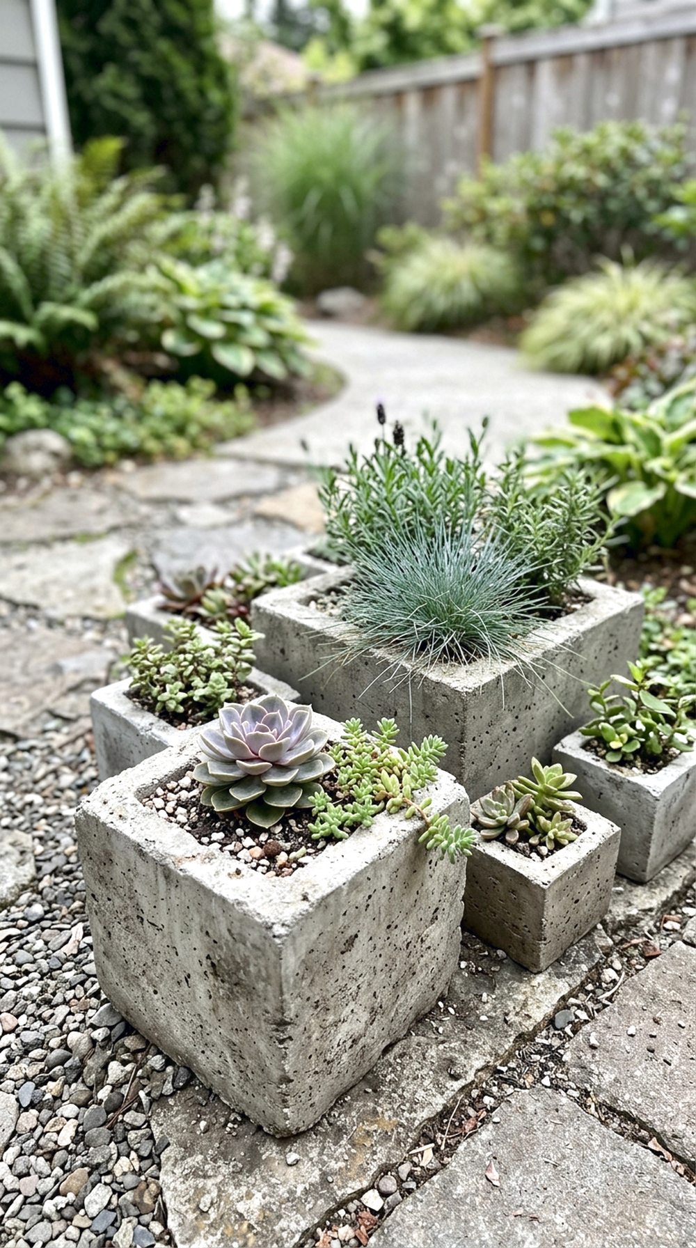 Concrete Planter Display